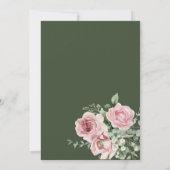 Boho Floral Baby In Bloom Baby Shower  Einladung (Rückseite)