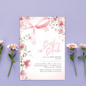 Boho Floral Baby in Bloom Baby Shower Einladung