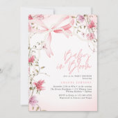 Boho Floral Baby in Bloom Baby Shower Einladung (Vorderseite)