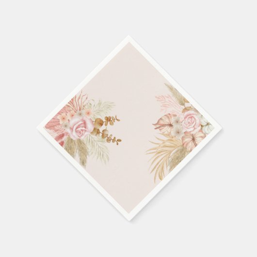 Boho Floral Baby in Bloom Napkin Serviette (Ecke)