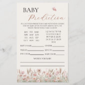 Boho Floral Baby Prediction Baby Shooting Game Flyer (Vorne)