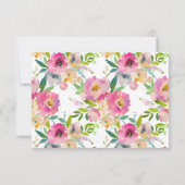 Boho Floral Baby Showdusche Windeln Raffle Ticket Einladung (Rückseite)