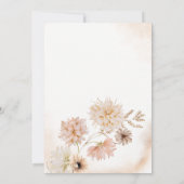 Boho Floral Baby Shower Einladung (Rückseite)