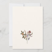 Boho Floral Baby Shower Einladung (Rückseite)