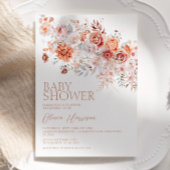 Boho Floral Baby Shower Einladung