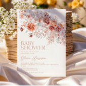 Boho Floral Baby Shower Einladung