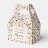 Boho Floral Baby Shower Geschenkschachtel (Rückseite)