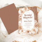 Boho Floral Baby Shower Mocha Einladung