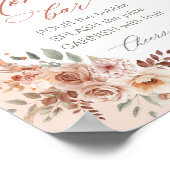 Boho Floral Baby Shower Mom-osa Bar Poster (Ecke)