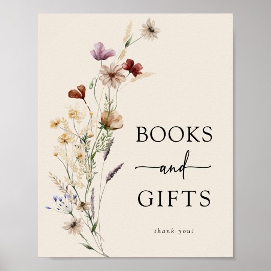 Boho Floral Baby Shower Poster (Vorne)