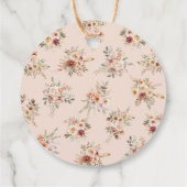 Boho Floral Baby Shower Vielen Dank Geschenkanhänger (Rückseite)