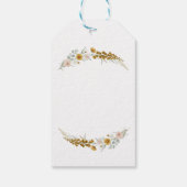  boho floral Baby Shower yellow wildflower Geschenkanhänger (Rückseite)