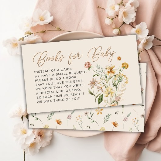 Boho Floral Baby Showkarte Begleitkarte
