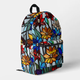 Boho Floral Backpack Blume Print Bookbag Bedruckter Rucksack