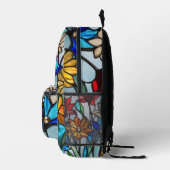 Boho Floral Backpack Blume Print Bookbag Bedruckter Rucksack (Rechts)