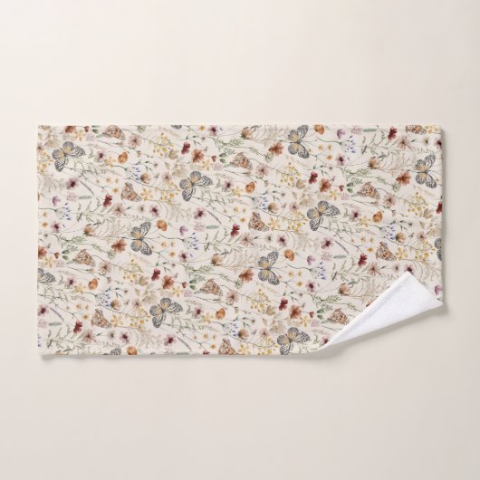 Boho Floral Badhandtuch Set (Handtuch)