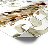 Boho Floral Baptisse Willkommen Poster (Ecke)