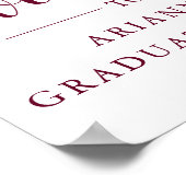 Boho Floral | Begrüßungsunterschrift der Graduieru Poster (Ecke)