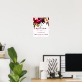 Boho Floral | Begrüßungsunterschrift der Graduieru Poster (Heimbüro)