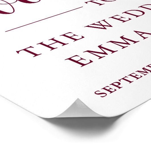 Boho Floral | Begrüßungszeichen Poster (Ecke)