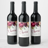 Boho Floral | Beifall Weinetikett (Flaschen)