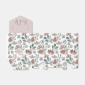 Boho Floral Beige Autumn Watercolor Vielen Dank Geschenkschachtel (Ungefaltet)
