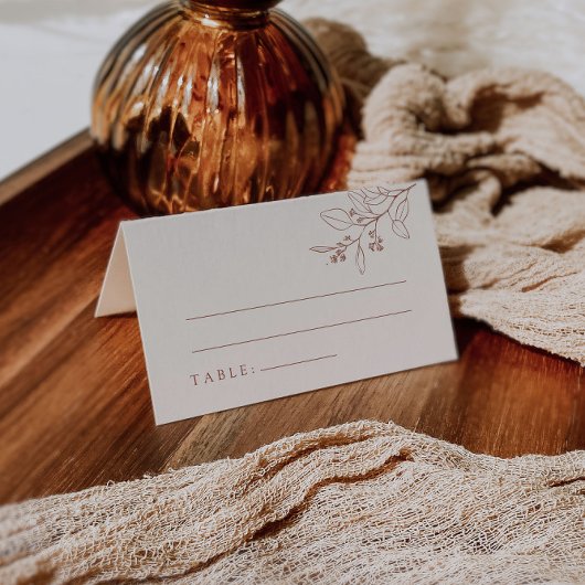 Boho Floral Beige Wedding Platzkarten