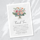 Boho Floral Beileid Funeral Dankeskarte