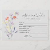 Boho Floral berät und wünscht Brautparty Briefpapier (Vorderseite)