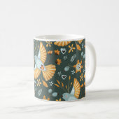 Boho Floral Birds Garden Pattern Kaffeetasse (VorderseiteRechts)
