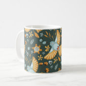 Boho Floral Birds Garden Pattern Kaffeetasse (Vorderseite Links)