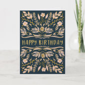 Boho Floral Birthday Card for Her Karte (Vorderseite)