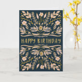 Boho Floral Birthday Card for Her Karte (Gelbe Blume)