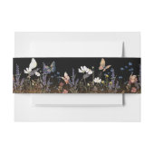 Boho Floral Black Butterfly Garden Bauch Band (Vorderseite Beispiel)