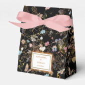 Boho Floral Black Butterfly Garden Wedding Geschenkschachtel (Vorderseite)