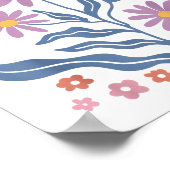 Boho Floral Bloom Where God Plants You Cute Motiva Poster (Ecke)