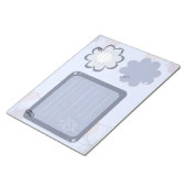 Boho Floral Blue Gray Creative Paper Notizblock (angewinkelt)