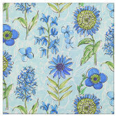 Boho Floral Blue Stoff (Muster)