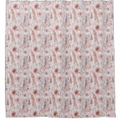 Boho Floral Blume Modernes Muster Duschvorhang (Vorderseite)
