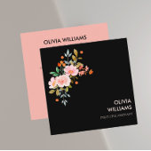 Boho Floral BLUME Square Business Card Quadratische Visitenkarte