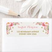 Boho Floral Blush Pink Gold Dusche 1. Geburtstag (Insitu)