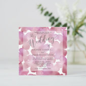 Boho Floral Blush Pink Hochzeitsfeier (Stehend Vorderseite)