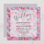 Boho Floral Blush Pink Hochzeitsfeier (Vorne/Hinten)