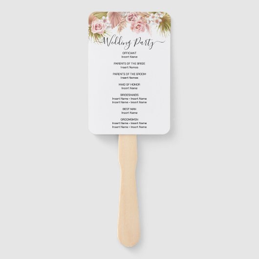 Boho Floral Border Fächer (Rückseite)