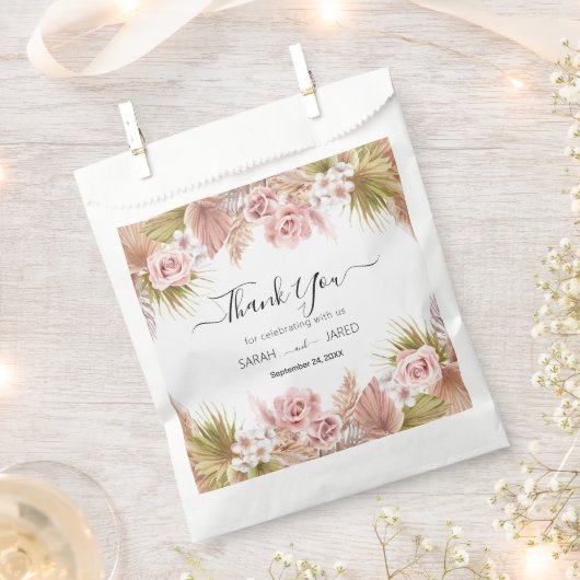 Boho Floral Border Geschenktütchen (Ausgeschnitten)