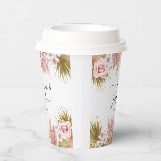 Boho Floral Border Pappbecher (Rechts)