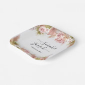 Boho Floral Border Pappteller (Gewinkelt)