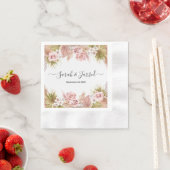 Boho Floral Border Serviette (Beispiel)