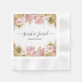 Boho Floral Border Serviette (Vorderseite)