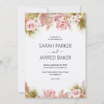 Boho Floral Border Wedding